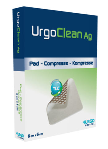 MEDICAZIONE TNT ASSORBENTE GELIFICANTE URGOCLEAN AG/SILVER 6X6 CM 10 PEZZI
