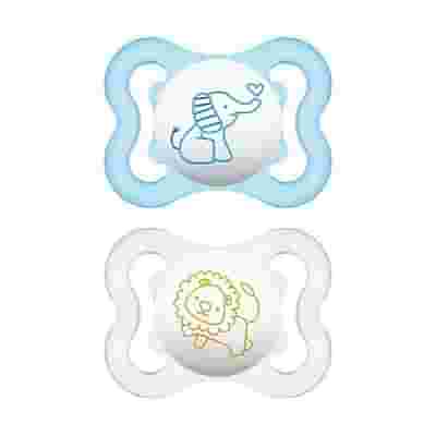 MAM AIR SUCCHIETTO 2-6 MESI SILICONE MASCHIO 2 PEZZI