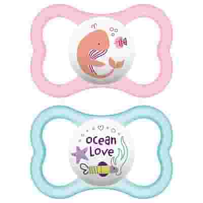 MAM AIR SUCCHIETTO 6+ MESI SILICONE FEMMINA 2 PEZZI