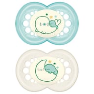 MAM SUCCHIETTO ORIGINAL NIGHT 6+ MESI SILICONE MASCHIO 2 PEZZI