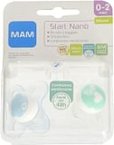 MAM SUCCHIETTO ORIGINAL START 0-2 MESI SILICONE MASCHIO 2 PEZZI
