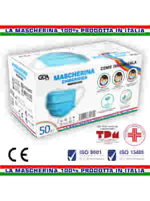 MASCHERINA CHIRURGICA GDA TIPO II TNT 3 STRATI 50 PEZZI