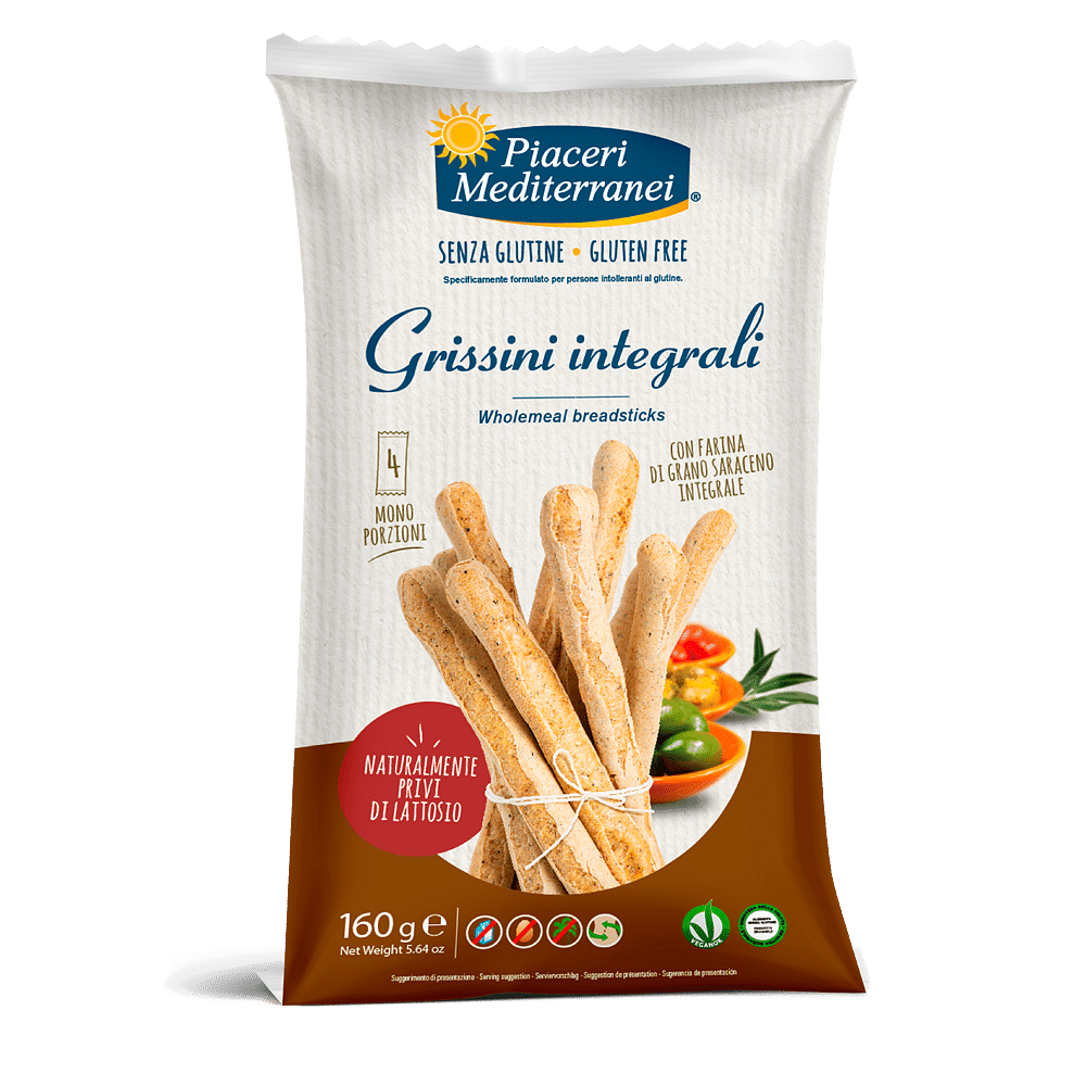 Piaceri Mediterranei Grissini Integrali 160 G