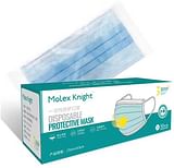 MASCHERINA CHIRURGICA 3 STRATI CON ELASTICI TIPO II ADULTI MOLEX KNIGHT 50 PEZZI