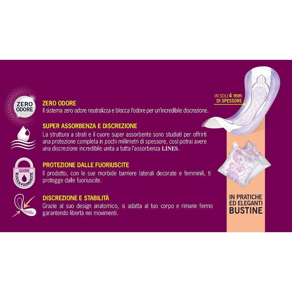 ASSORBENTI PER INCONTINENZA LINES SPECIALIST LADY 2 MINI 16 PEZZI