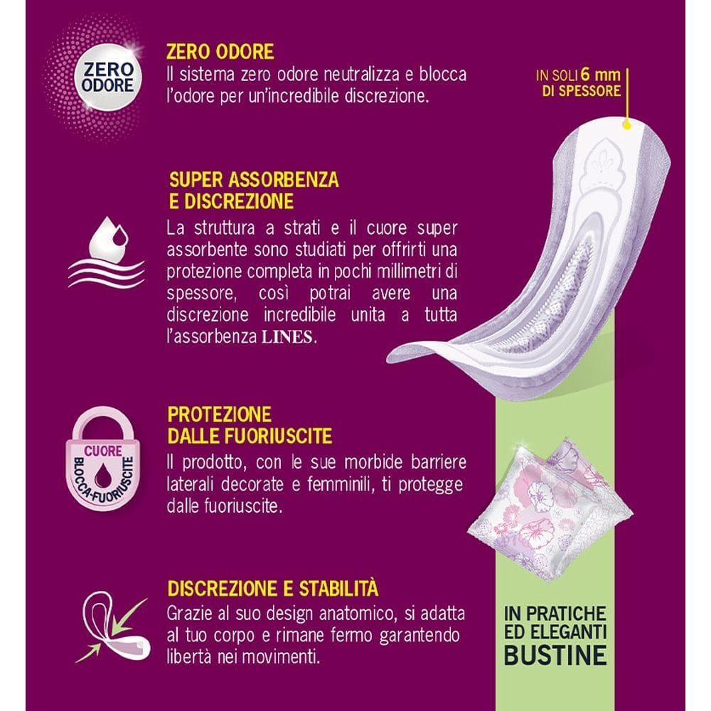 ASSORBENTI PER INCONTINENZA LINES SPECIALIST LADY 4 NORMAL 10 PEZZI