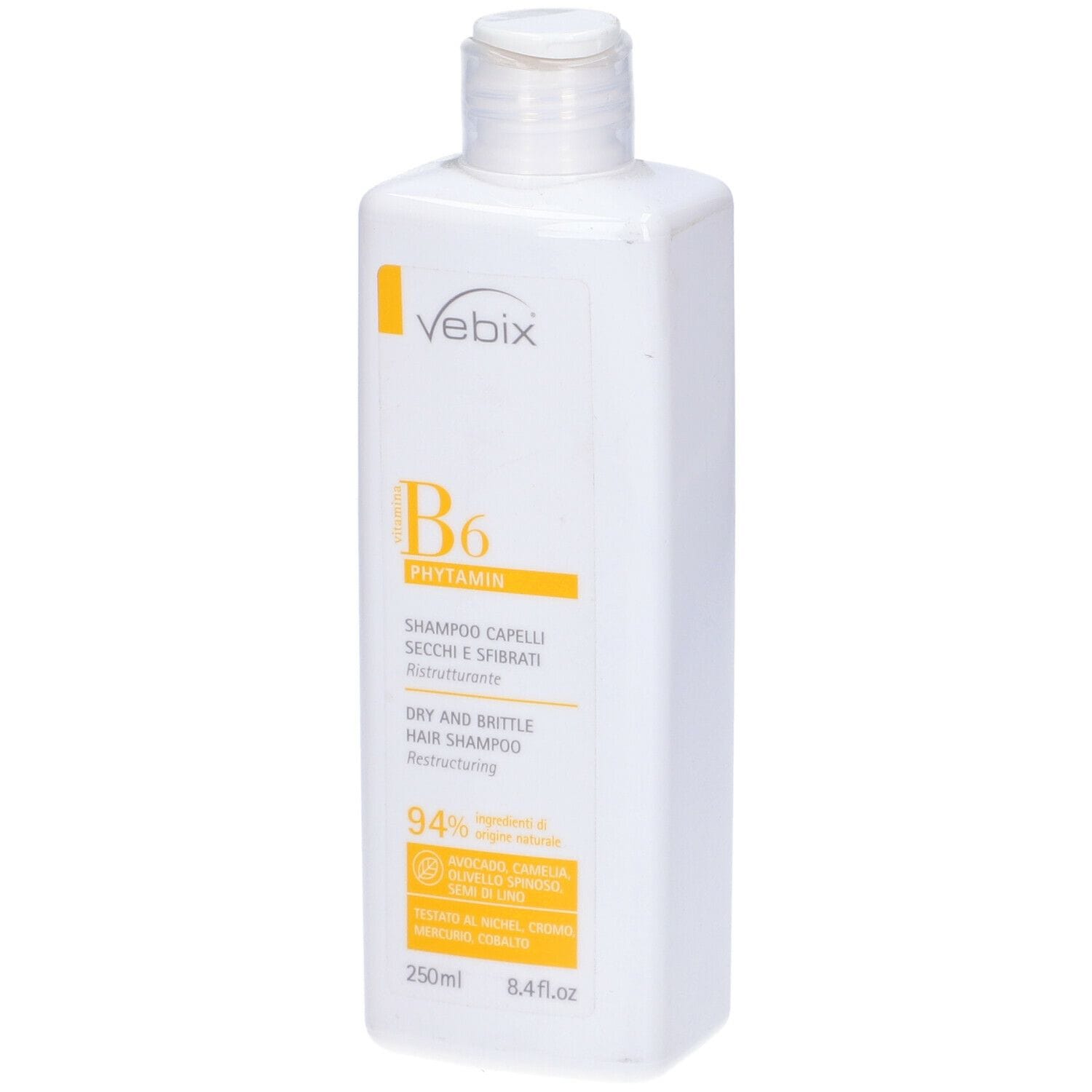VEBIX PHYTAMIN B6 SHAMPOO CAPELLI SECCHI SFIBRATI RISTRUTTURANTE 250 ML