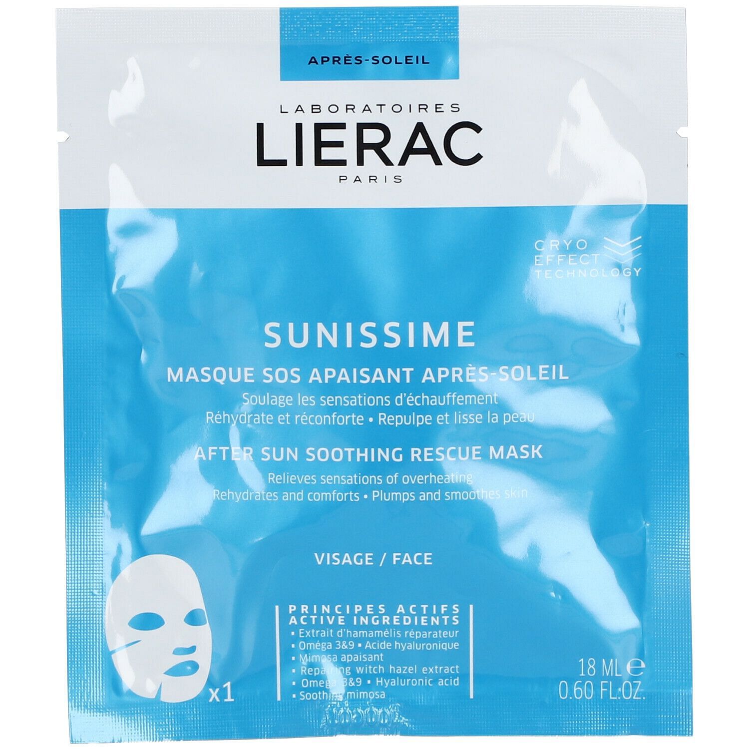 Lierac Sunissine Maschera Doposole In Tessuto 18 Ml