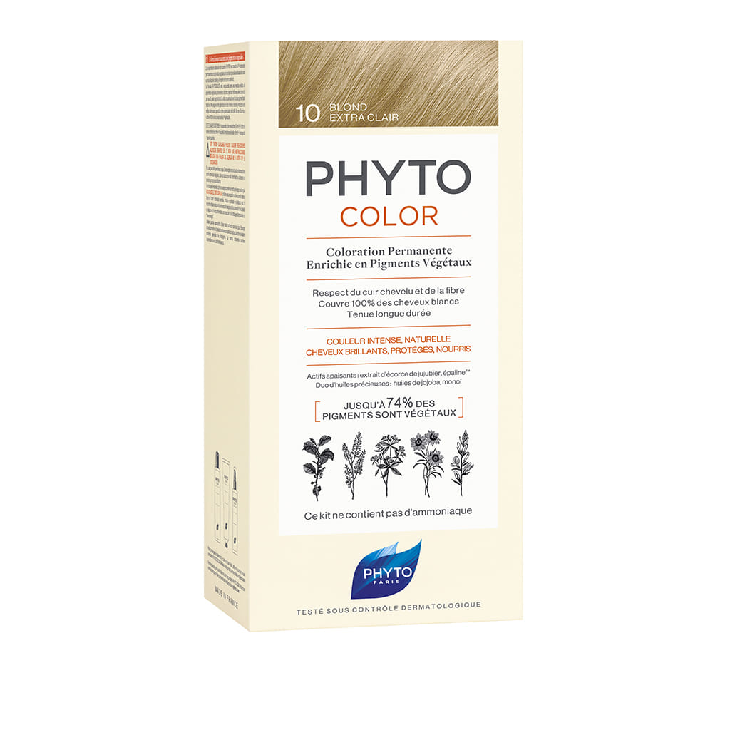 PHYTOCOLOR 10 BIONDO CHIARISSIMO EXTRA LATTE 50 ML + CREMA 50 ML + MASCHERA 12 ML