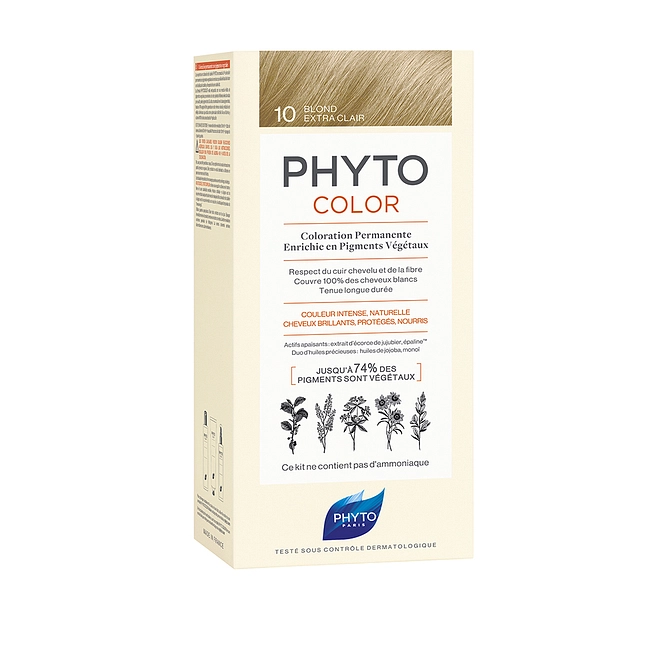 Phytocolor 10 Biondo Chiarissimo Extra Latte 50 Ml + Crema 50 Ml + Maschera 12 Ml
