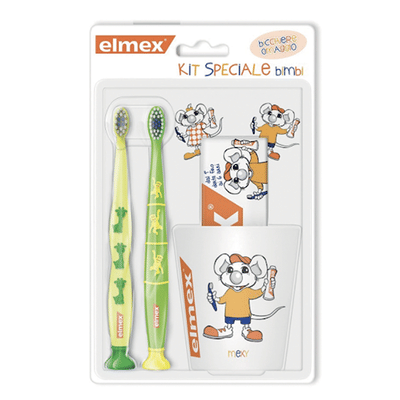 SPECIAL PACK KIDS ELMEX 1 DENTIFRICIO ELMEX BIMBI 50 ML + 2 SPAZZOLINI ELMEX BIMBI 3-6 ANNI + 1 TAZZA OMAGGIO