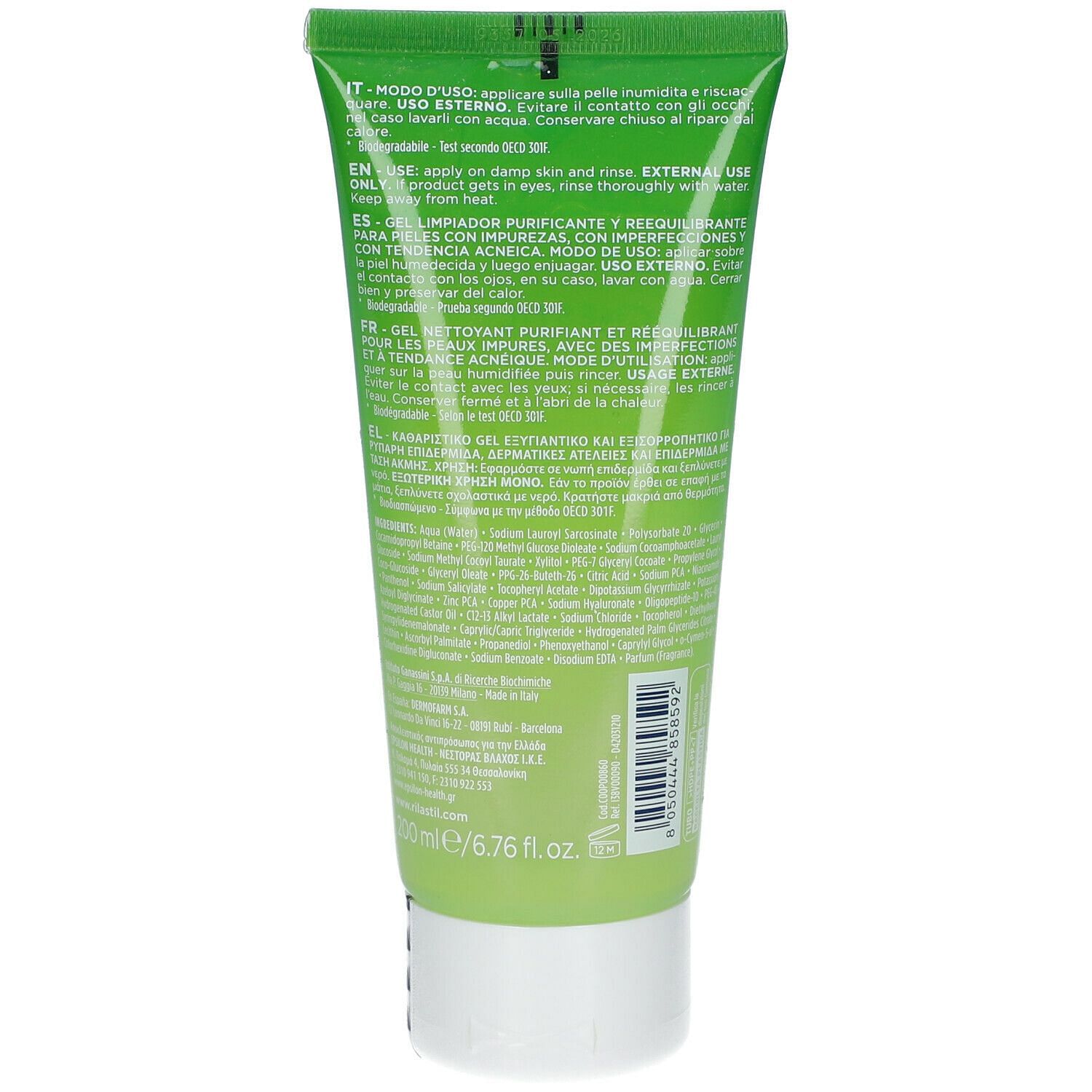 Rilastil Acnestil Gel Detergente 200 Ml