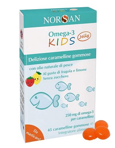 Norsan Omega 3 Kids 45 Caramelline Gommose