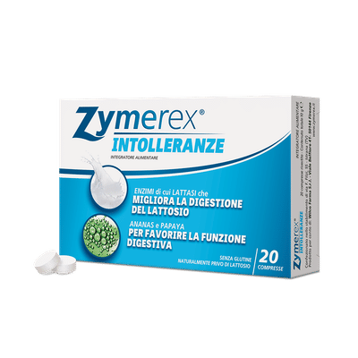 ZYMEREX INTOLLERANZE LATTOSIO 20 COMPRESSE RIVESTITE SENZA GLUTINE SENZA LATTOSIO