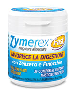 ZYMEREX DIGESTIVO FAST 30 COMPRESSE MASTICABILI GUSTO LIMONE CON EDULCORANTI SENZA GLUTINE SENZA LATTOSIO