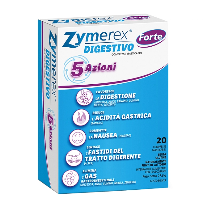 Zymerex Digestivo Forte 5 Azioni 20 Compresse Masticabili