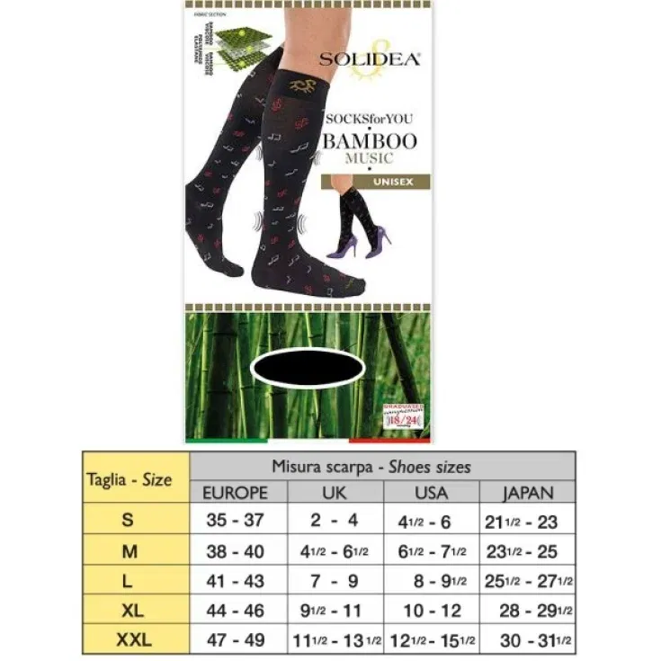 SOCKS FOR YOU BAMBOO MUSIC GAMBALETTO BLU NAVY M