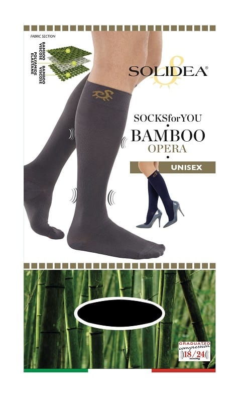 SOCKS FOR YOU BAMBOO OPERA GAMBALETTO NERO XL