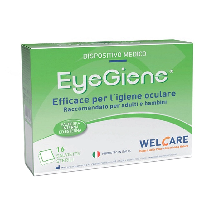 Salviette Oculari Sterili Eyegiene 16 Pezzi 14 X15 Cm