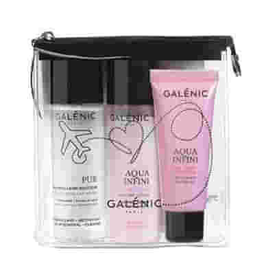 GALENIC TRAVEL KIT 2020 AQUA INFINI GEL EFFETTO FRESCHEZZA 15 ML + PUR ACQUA MICELLARE STRUCCANTE 40 ML + AQUA INFINI LOZIONE TRATTAMENTO 40 ML