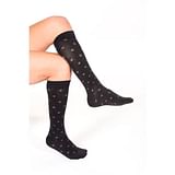 KAMILA GAMBALETTO FANTASY 15 MULTI TRAMA UNISEX NERO CON POIS GRIGI L
