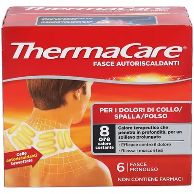 FASCE AUTORISCALDANTI A CALORE TERAPEUTICO THERMACARE COLLO/SPALLA/POLSO 6 PEZZI FASCE AUTORISCALDANTI A CALORE TERAPEUTICO THERMACARE COLLO/SPALLA/POLSO 6 PEZZI