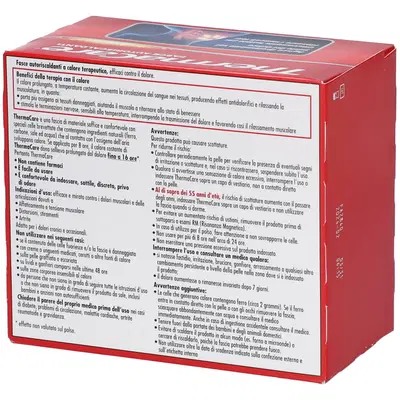 FASCE AUTORISCALDANTI A CALORE TERAPEUTICO THERMACARE COLLO/SPALLA/POLSO 6 PEZZI FASCE AUTORISCALDANTI A CALORE TERAPEUTICO THERMACARE COLLO/SPALLA/POLSO 6 PEZZI