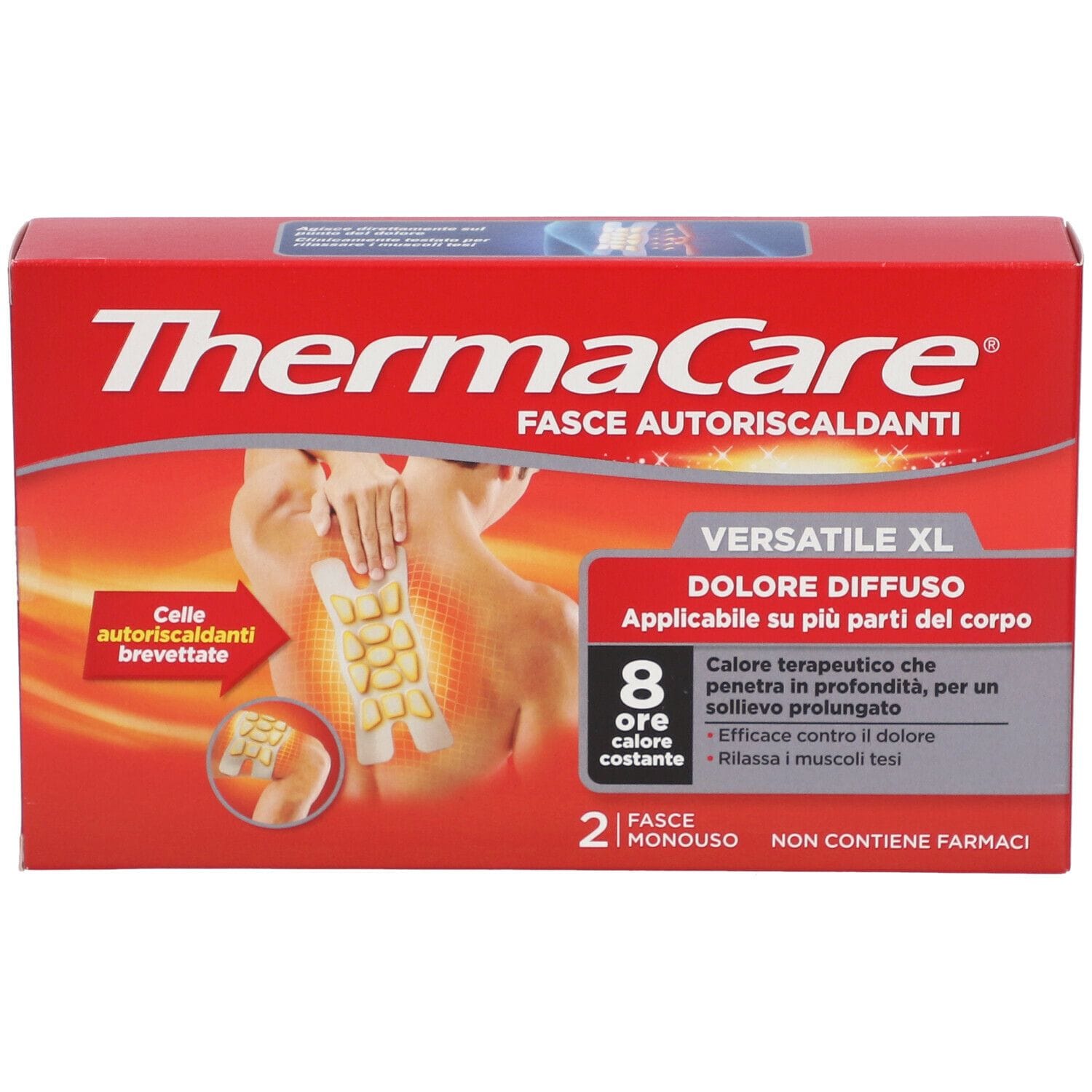 FASCIA AUTORISCALDANTE VERSATILE THERMACARE XL 2 PEZZI