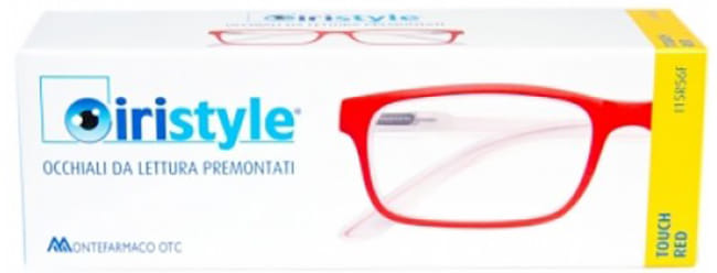 OCCHIALE DA LETTURA PREMONTATO IRISTYLE EVO TOUCH RED 2,5