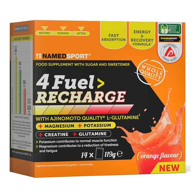 4 Fuel Recharge Integratore Per L'esercizio Fisico Intenso 14 Bustine