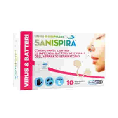 SANISPIRA VISUR & BATTERI FILTRO NASALE LARGE 10 PEZZI