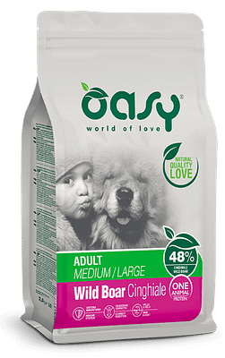 OASY DRY DOG OAP ADULT MEDIUM/LARGE CINGHIALE 12 KG NEW PACK