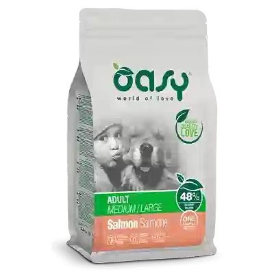 OASY DRY DOG OAP ADULT MEDIUM/LARGE SALMONE 12 KG NEW PACK