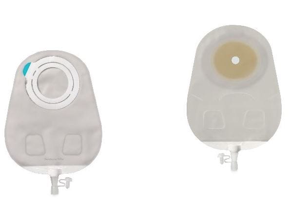 SENSURA MIO FLEX SISTEMA 2 PEZZI CON AGGANCIO ADESIVO SACCA MULTICHAMBER PER UROSTOMIA TRASPARENTE 50MM DA 550 ML 30 PEZZI