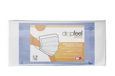 MASCHERINA USO MEDICO DROPFEEL PHARMA MONOUSO TIPO II BIANCA BUSTA 10 PEZZI MASCHERINA USO MEDICO DROPFEEL PHARMA MONOUSO TIPO II BIANCA BUSTA 10 PEZZI