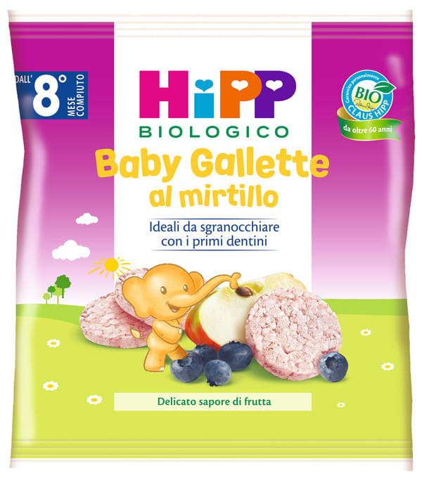 HIPP MINI GALLETTE DI RISO AL MIRTILLO 30 G