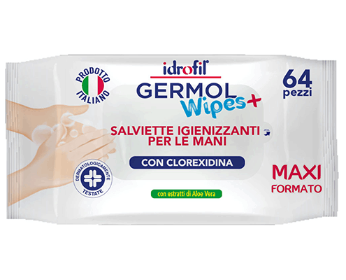 Germolwipes Salviettine Igienizzanti Mani 64 Pezzi