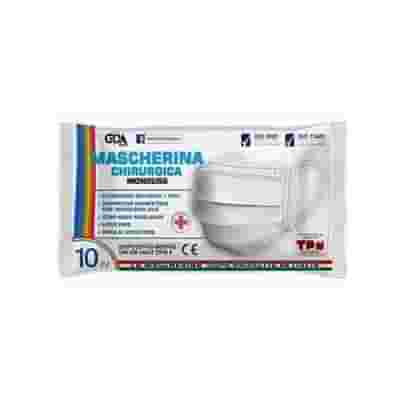 MASCHERINA CHIRURGICA GDA TNT 3 STRATI 10 PEZZI