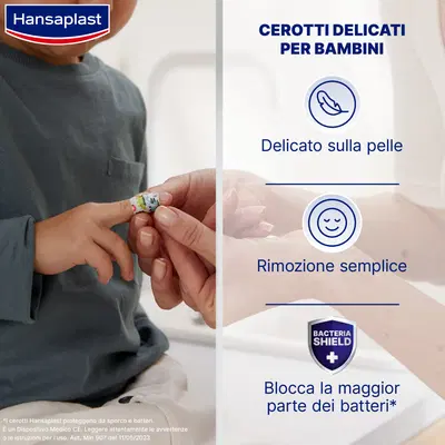 CEROTTO HANSAPLAST SENSITIVE KIDS 20 PEZZI ASSORTITI CEROTTO HANSAPLAST SENSITIVE KIDS 20 PEZZI ASSORTITI