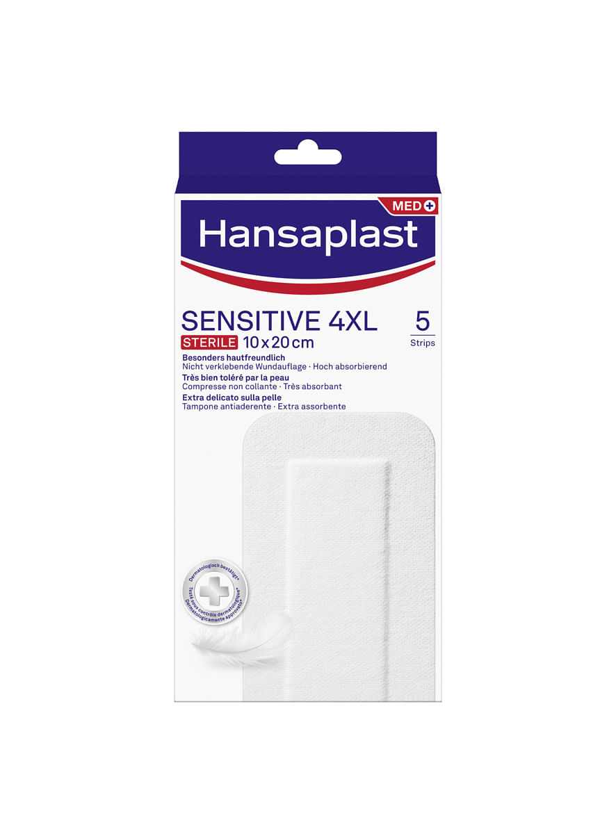 Hansaplast Sensitive 4 Xl 10 X20 Cm 5 Pezzi