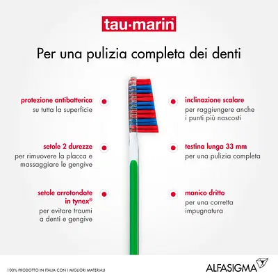 TAUMARIN SPAZZOLINO SCALARE 33 DURO CON ANTIBATTERICO TAUMARIN SPAZZOLINO SCALARE 33 DURO CON ANTIBATTERICO
