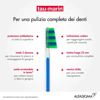 TAUMARIN SPAZZOLINO SCALARE 33 MEDIO CON ANTIBATTERICO TAUMARIN SPAZZOLINO SCALARE 33 MEDIO CON ANTIBATTERICO