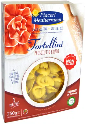 PIACERI MEDITERRANEI TORTELLINI PROSCIUTTO 250 G PIACERI MEDITERRANEI TORTELLINI PROSCIUTTO 250 G