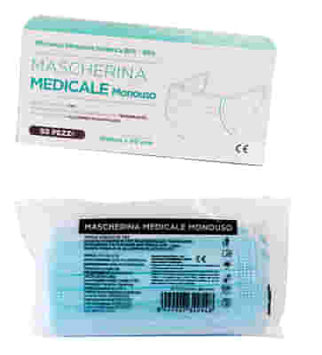 MASCHERINA MEDICALE MONOUSO 50 PEZZI