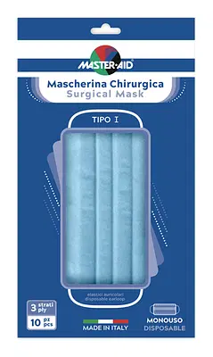 MASTER-AID MASCHERINA CHIRURGICA TIPO I MONOUSO 10 PEZZI MASTER-AID MASCHERINA CHIRURGICA TIPO I MONOUSO 10 PEZZI