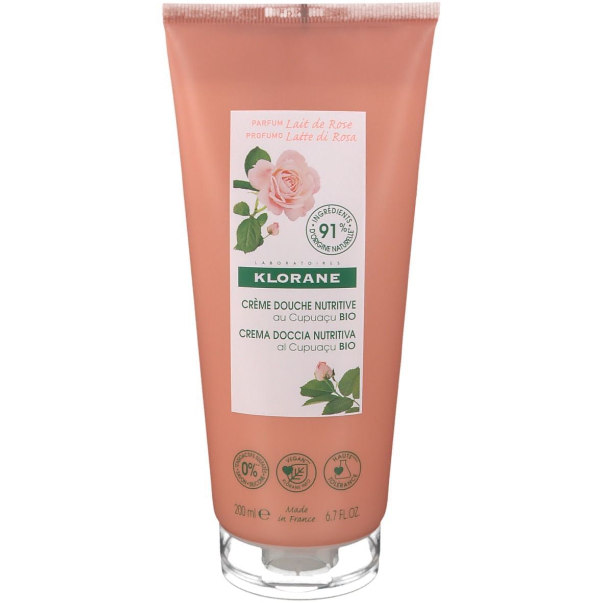 KLORANE CREMA DOCCIA LATTE DI ROSA 200 ML