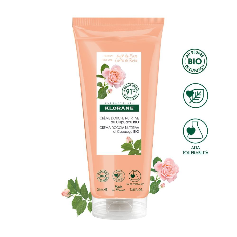 KLORANE CREMA DOCCIA LATTE DI ROSA 200 ML