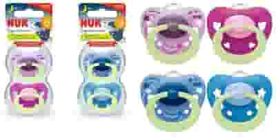 NUK SUCCH SIGNATURE NIGHT SILICONE 0-6 2 PEZZI