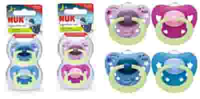 NUK SUCCH SIGNATURE NIGHT SILICONE 6-18 2 PEZZI