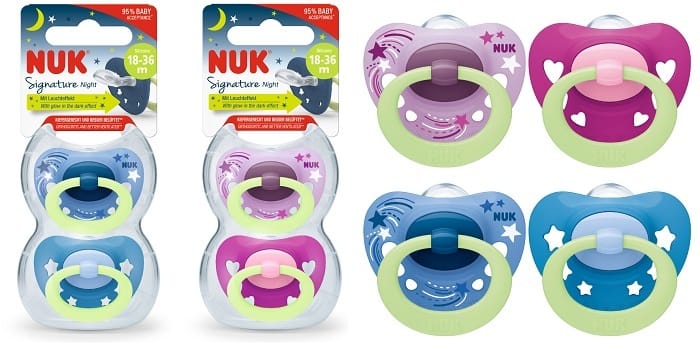 NUK SUCCH SIGNATURE NIGHT SILICONE 18-36 2 PEZZI